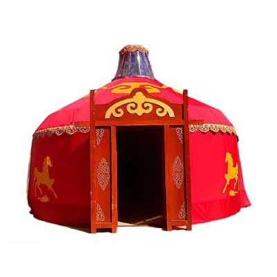 China Hot Sale Waterproof Carbonized 4 Layer Houses Bamboo Tent Aosong Board Carved Yurt for sale