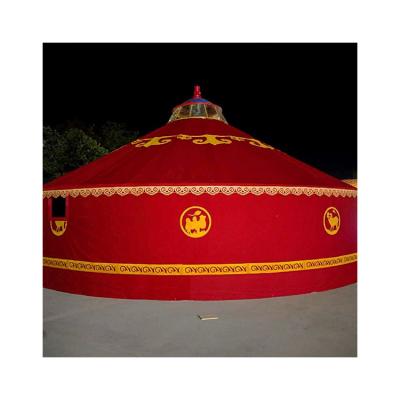 China Competitive Price Steel Frame Waterproof Tent Mongolian Aosong Board Carved Yurt for sale