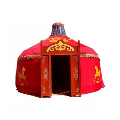 China China Manufacturer Luxury Waterproof Heat Preservation Dome Tent Mongolian Aosong Board Carved Yurt for sale