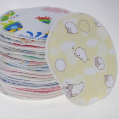 China ABSORBENT good quality reusable mom nursing pads printed washable breast pads waterproof feeding pads for moms for sale