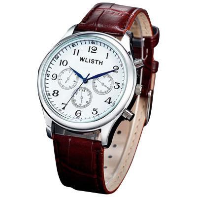 China New Good Waterproof Men Leather Sports Quartz Watches Mens Wrist Quartz Watch Price for sale