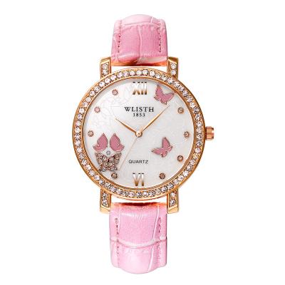 China Low Price Guaranteed Water Resistant Fashion Alloy Quartz Leather Watch Womens Quality Quartz Watch for sale