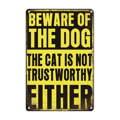 China Europe Beware Retro Dog BBQ Area Metal Sign Vintage BBQ Yard Party Dish Barbecue Rules Tin Poster for sale