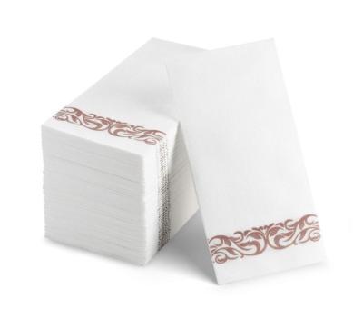 China White Disposable Tissue-like Printed Bathroom Disposable Towels Hand Tissue Paper Guest Towel for sale