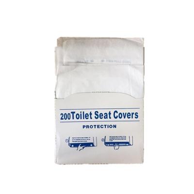 China Blank High Quality Never Blocking Disposable Flushable Toilet Seat Low Price Pulp 16gsm Bathroom Toilet Seat Cover Paper 1/2 Times Blank Hygienic Cover Paper for sale