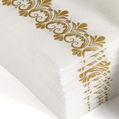 China printed & 2 Ply White Printing Wedding Ceremonies Elegant Cozy Paper Towel Birthdays Dinner Napkins Colorful Airlaid Napkins for sale