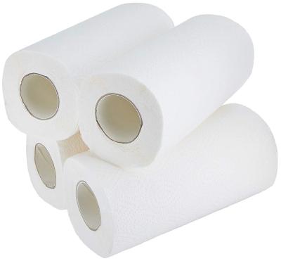 China Virgin Wood High Quality White Sanitary Embossed Kitchen Pulp Pulp / Bamboo Cheap Paper Towel Reusable Kitchen Rolls Frying Oil Kitchen Towel Absorbent Papers for sale