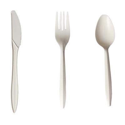 China Compostable Disposable Eco-Friendly Material Tableware Eco-Friendly Spoon Knives Folk for sale