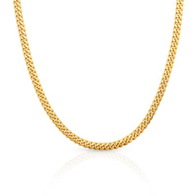 China Vintage Chris April Running Gold PVD Plated Minimalist 316L Stainless Steel Strand Chain Necklace For Women for sale