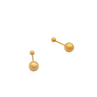 China TRENDARY Chris April fashion jewelry 316L stainless steel pvd gold plated non-tarnish pearl stud earrings for sale