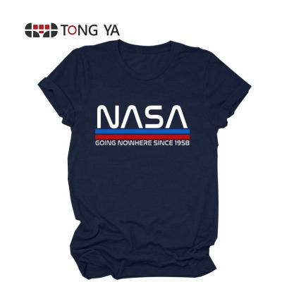 China high quality Anti-wrinkle hot sale custom design cotton NASA t-shirts for sale