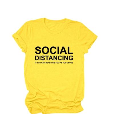 China Hot Selling Anti-wrinkle Social Distancing Custom Design T-shirt for sale