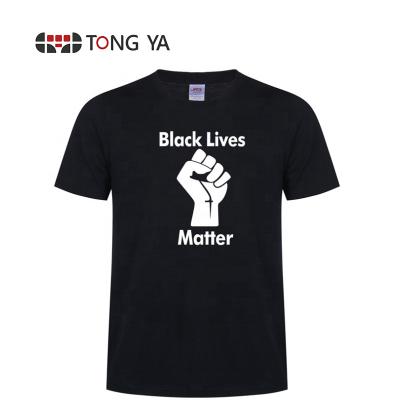 China Anti Wrinkle Black Lives Matter Political Protest T Shirt Black Pride for sale