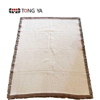 China Anti-pilling China Size Photo Sublimation Woven Blank Blanket By Custom High Quality Copy for sale