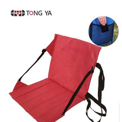 China Waterproof Custom Comfortable Folding Stadium Cushion With Back Support With Zipper Bag For Outdoor for sale