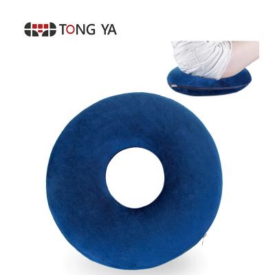 China Custom Round Therapeutic Waterproof Memory Foam Donut Cushion for Hemorrhoids, Prostate, Pregnancy, Post Natal Pain Relief, Surgery for sale