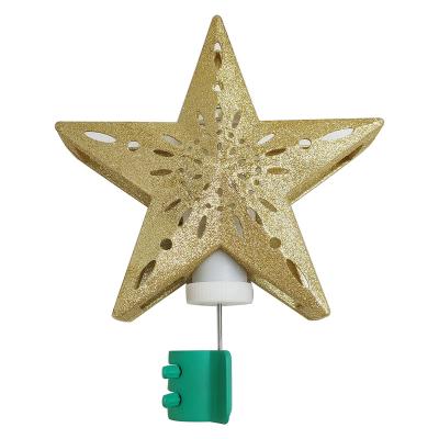 China Snowflake Pattern Up Christmas Tree KSWING LED Projector Christmas Tree Topper Indoor Star Projector for sale