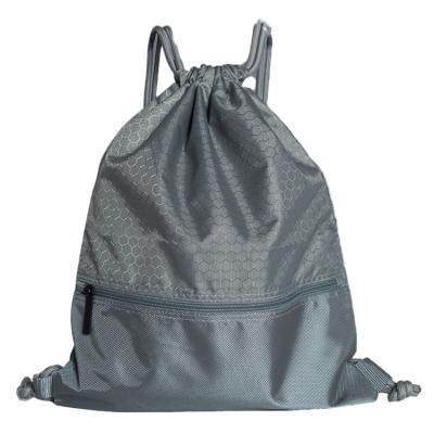 China Factory Custom Gray Gym Bag Sport String Drawstring Gym Bag Waterproof for sale