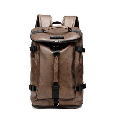 China Waterproof Universal Leather Fleece Backpack Travel College Multifunctional Gym Sports Bag Backpack for sale