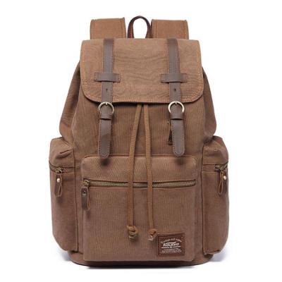 China Wholesale Custom Retro Canvas Men's Casual School Backpack Bag Waterproof Casual Laptop Bag for sale