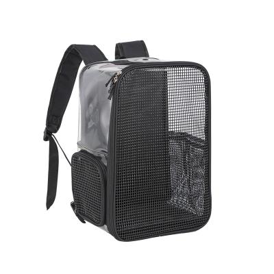 China Outdoor Portable Transparent Space Bag Breathable Pet Backpack Foldable Pet Bag for sale