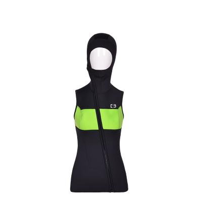 China Bestdive Yamamoyo Women's Antibacterial Neoprene 3MM Stretch Nylon Hooded Vest For Diving for sale