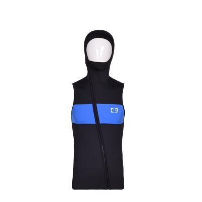 China Bestdive Yamamoyo Antibacterial Neoprene Men's 3MM Front-zip Stretch Nylon Hooded Vest for sale