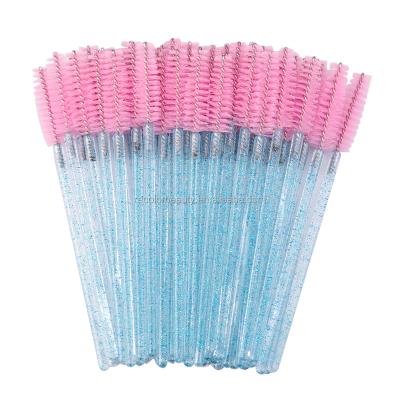 China Crystal Eyelash Mascara Wand Brush Diamond Crystal Eyelash Brushes for Eyelash Extension Tools Eyebrow Brush Mascara Wands Applicator Spoilers Eye Flaps Cosmetic for sale