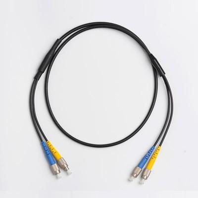 China Easy Assembly Outdoor waterproof armored patch cord FC LC SC ST/UPC connector Fiber optic Jumper 1m 3m 5m 10m for sale