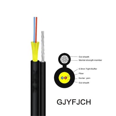 China FTTH FTTB FTTX Network Self-support Figure-8 FTTH fiber optic drop cable round 1- 12 core G657A1 mirco optical fiber cable for sale