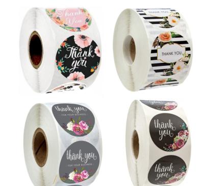 China Decorative Sticker Stock Thank You For Supporting My Small Business Stickers 500 Pcs One Roll Gift Pack Stickers for sale