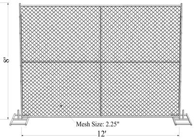 Chine temporary chain link fence for sale 8'x12' à vendre