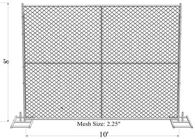 China temporary chain link fence rental for sale