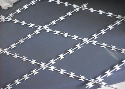 China Welding Razor Wire Mesh Fencing Panels 75mmx150mm 2.4m height x 3.0m width blade length 60mm zu verkaufen