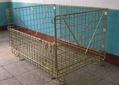 China Warehouse Storage Pallet Cage Stackable Wire Mesh Metal Container Te koop