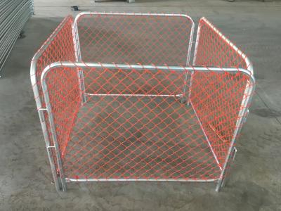 중국 Rubbish Cage 50mm*50mm orange chain link infilled mesh construction barriers 판매용