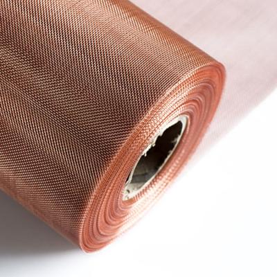 China Korea 80 200 250 325 Mesh Faraday Cage EMI EMF RFID Shielding Fabric Ultra Fine 0.05mm 77 Micron Red Copper Wire Mesh Cl Te koop