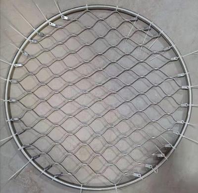 China Architectural Flexible Webnet Stainless Steel Ferrule Rope Mesh 7x19 Mesh Aperture 50mmx50mm 2