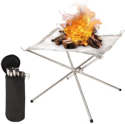 Cina Foldable fire pit for camping in vendita