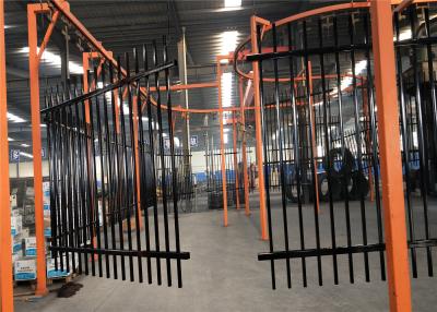 Cina Pressed spear top galvanized powder coated garrison steel fence 1.8m*2.3m rails SHS 50mm in vendita