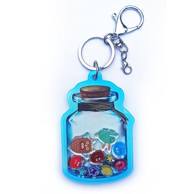 China Professional Hot Selling Lower Price Eco-friendly Customize Acrylic Printed Keychain With Charms for sale