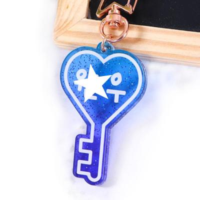 China Eco-friendly hot sale professional clear printing lower price key chain transparent custom acrylic charms for sale