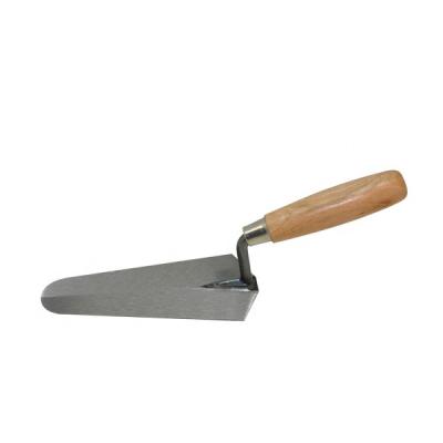 China Drywall Tool Wood Handle, Metal Mount 18cm Carbon Steel Trowel Bricky Drywall Tool for sale