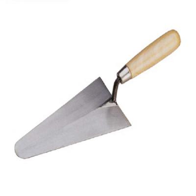 China Guangzhou Supplier 140mm Carbon Steel Rounded Masonry Pointing Concrete Trowel With Wooden Handle for sale