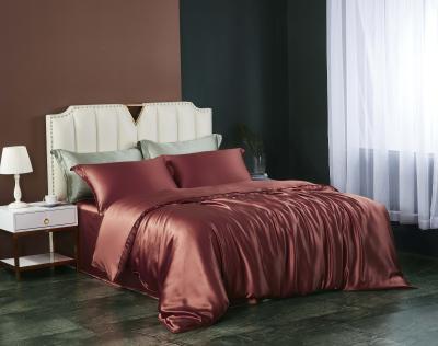 China 100% Linen Sheets, 19/22/25 Mm Satin Mulberry Silk Nondisposable Luxury 4pcs Bedding for sale