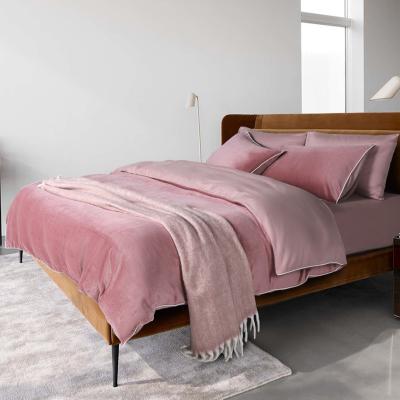 China Wholesale Nondisposable 100% Custom Made Luxury Velvet Bed Sheet Duvet Cover Set for sale