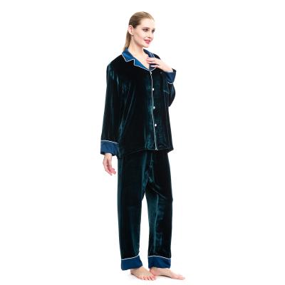 China Fashion Breathable Wholesale Trend High Quality 100% Silk Pajamas For Women for sale