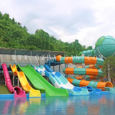 China Fiberglass Water Park Supplier Provide Theme Water Park Design And Kids Small Slides for sale