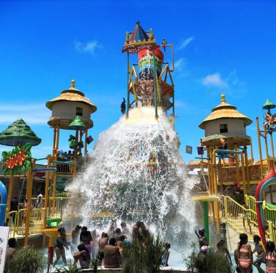 China Popular children's water park equipment is a water house manufacturer with characteristic style Haisan fiberglass slide_ for sale