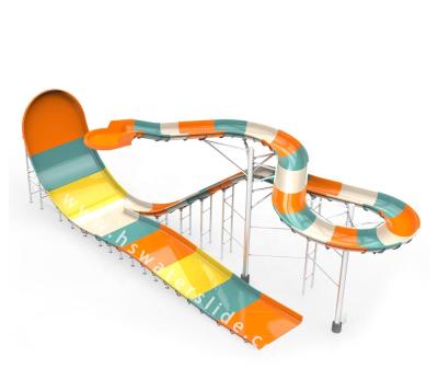 China Water park ISO certified fiberglass water slide is produced by water park manufacturer for sale